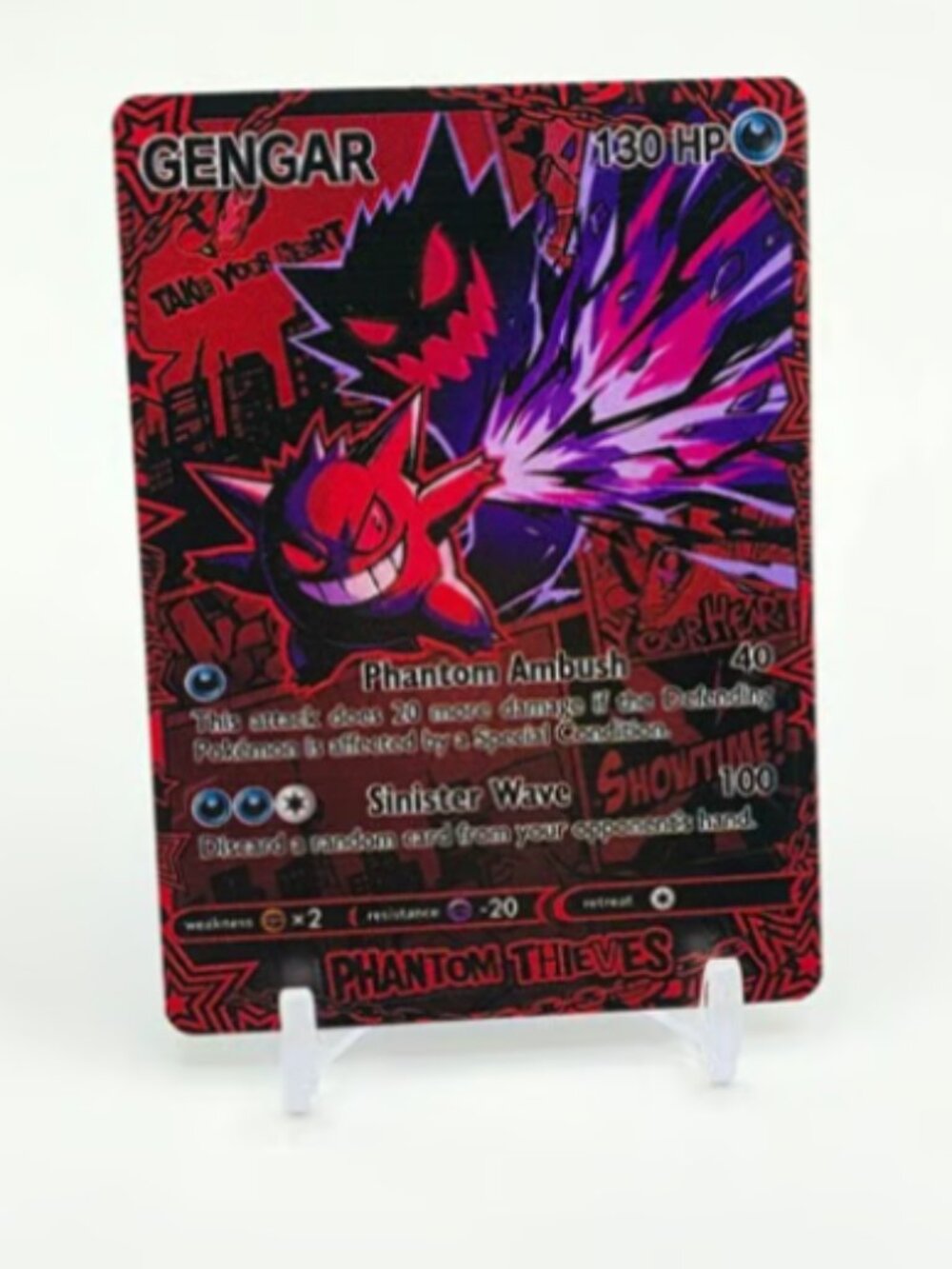 GENGAR Fan-Art READ DISCRIPTION: HOLO GENGAR Card GENGAR Pokemon Card p1